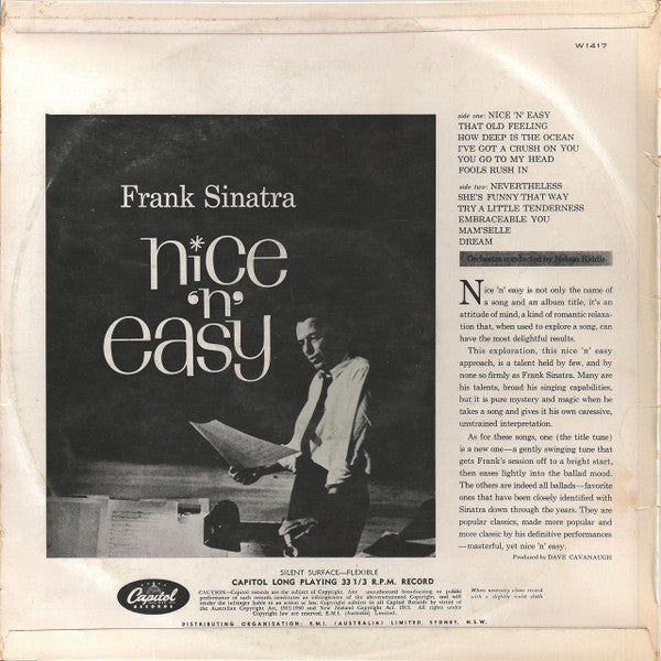 Frank Sinatra : Nice 'N' Easy (LP, Album, Mono)