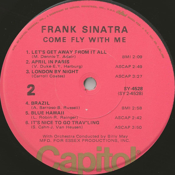 Frank Sinatra : Come Fly With Me (LP, Album, RE, Jac)