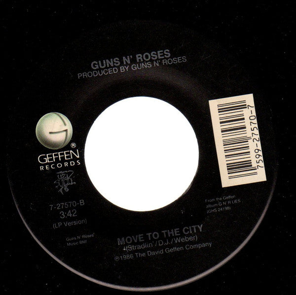 Guns N' Roses : Paradise City / Move To The City (7", Single)