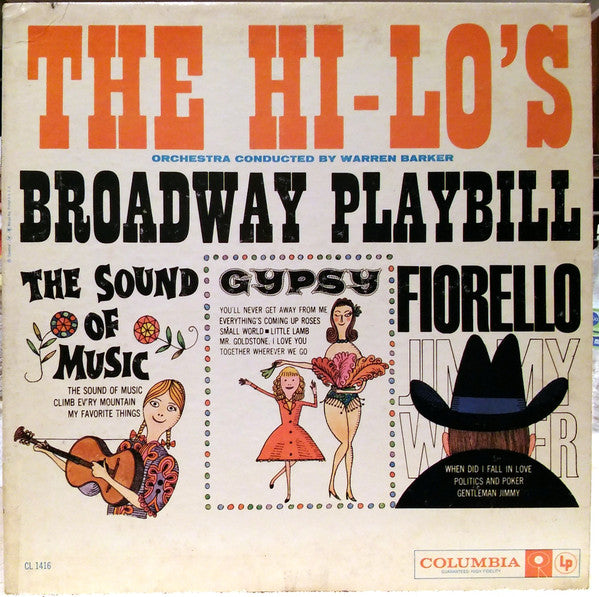 The Hi-Lo's : Broadway Playbill (LP, Album)