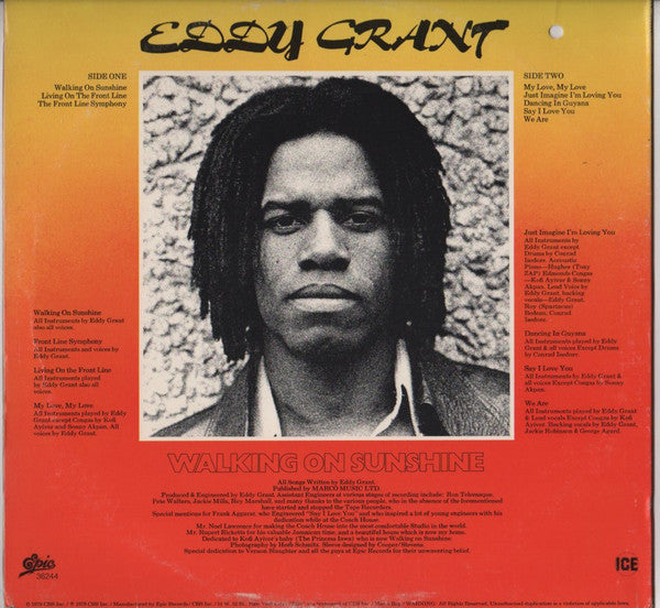 Eddy Grant : Walking On Sunshine (LP, Album, RE)
