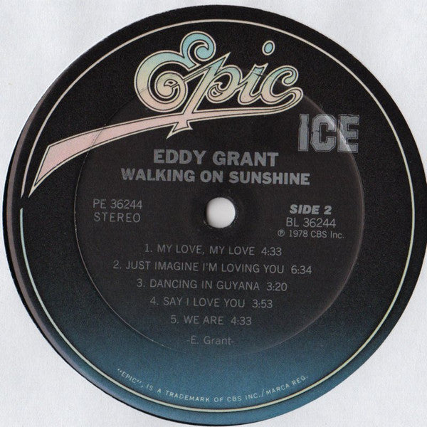 Eddy Grant : Walking On Sunshine (LP, Album, RE)