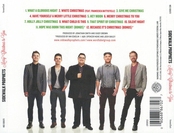 Sidewalk Prophets : Merry Christmas to You (CD, Album)