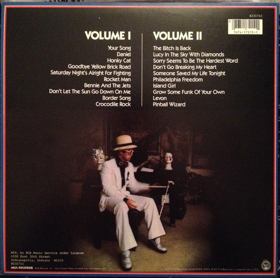 Elton John : Greatest Hits (Volumes One And Two) (2xLP, Comp, Club, Ind)