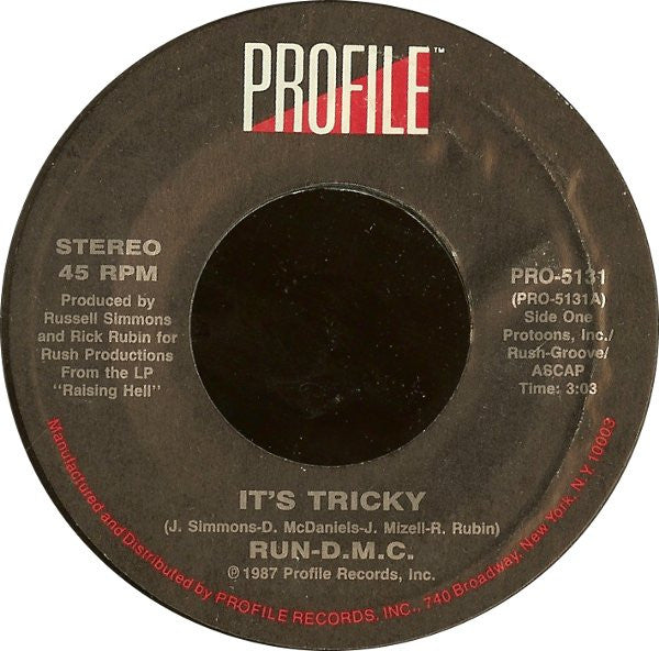 Run-D.M.C.* : It's Tricky / Proud To Be Black (7", Single, Styrene)