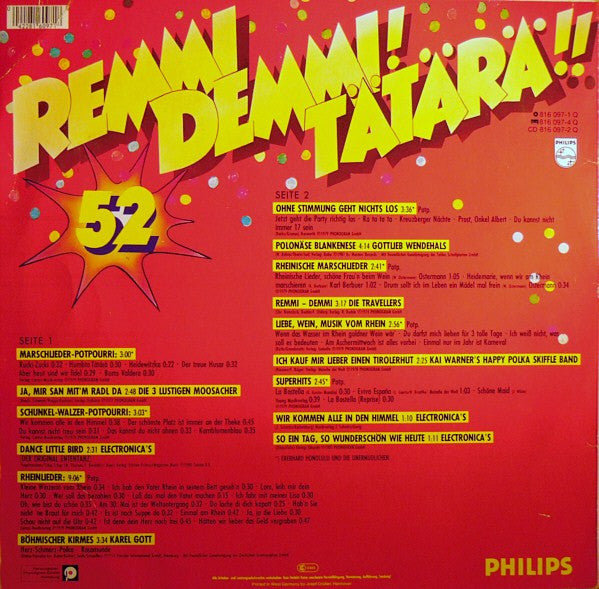 Various : Remi Demmi! Tätärä!! (52 Frisch-Fröhliche Karnevals- Und Stimmungslieder) (LP, Comp)