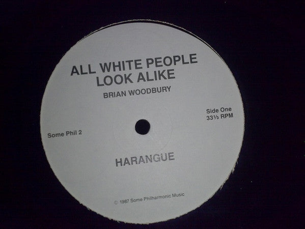 Brian Woodbury : All White People Look Alike (LP, Album, Promo)
