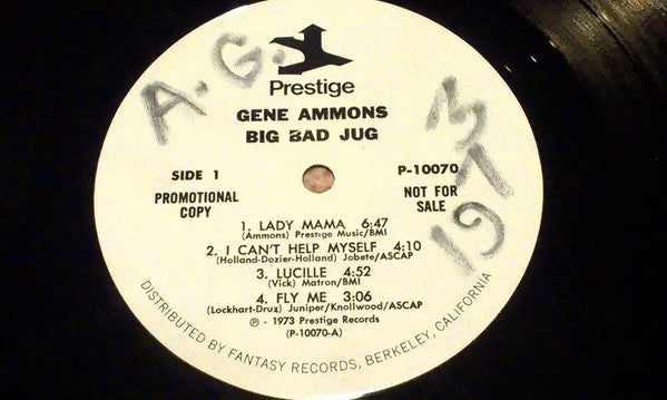 Gene Ammons : Big Bad Jug (LP, Album, Promo)