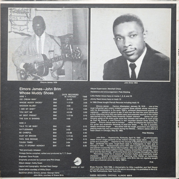 Elmore James  -  John Brim : Whose Muddy Shoes (LP, Comp, Mono, Ter)