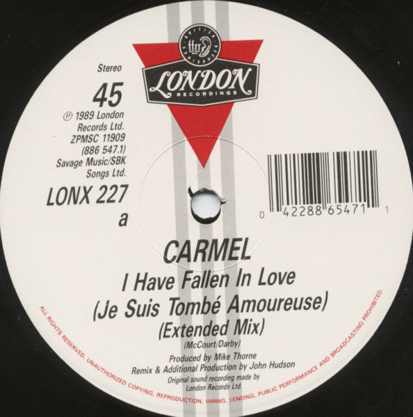 Carmel (2) : I Have Fallen In Love (Je Suis Tombée Amoureuse) / Moving (12")