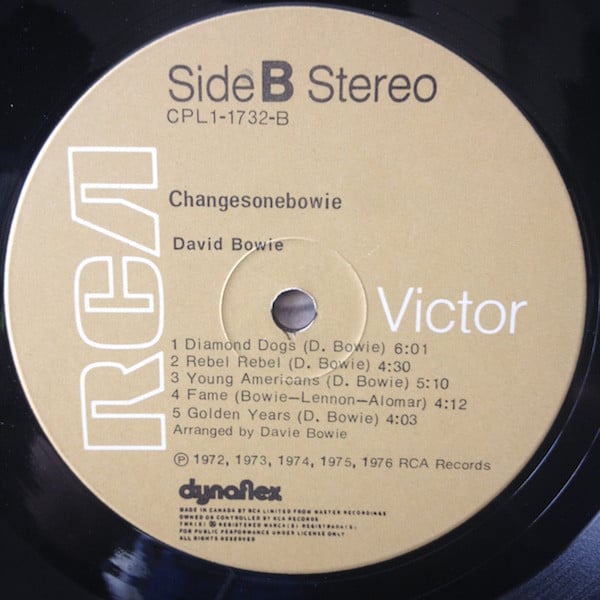 David Bowie : ChangesOneBowie (LP, Comp, Dyn)