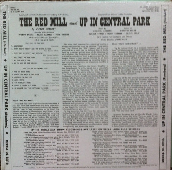 Wilbur Evans, Eileen Farrell, Felix Knight, Celeste Holm : The Red Mill And Up In Central Park (LP, Album)