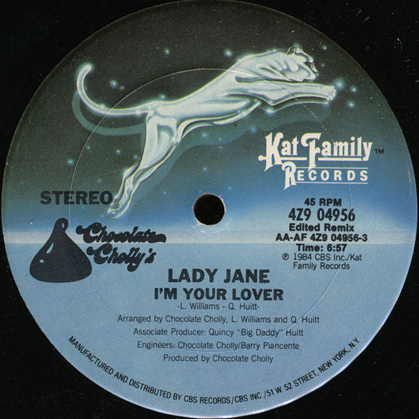 Lady Jane : I'm Your Lover (12")