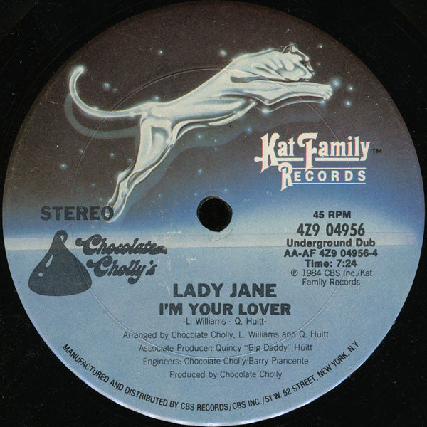 Lady Jane : I'm Your Lover (12")