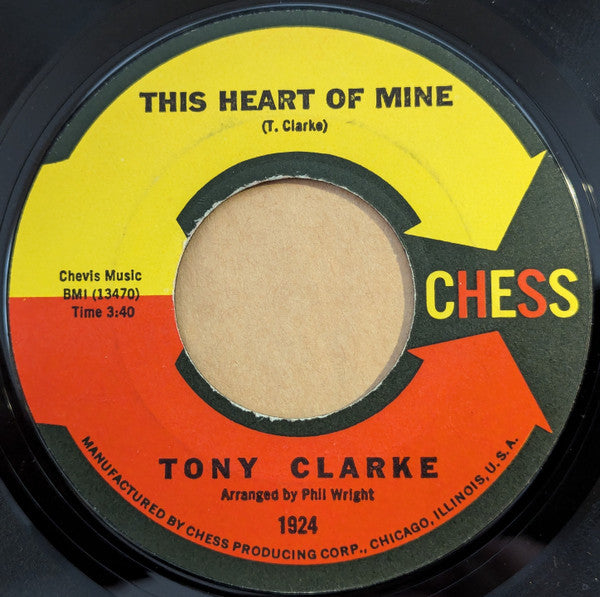 Tony Clarke (2) : The Entertainer / This Heart Of Mine (7", Single, Styrene)