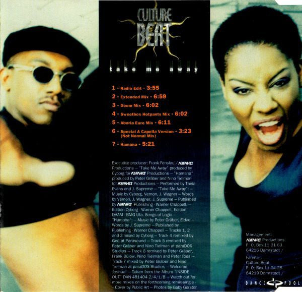 Culture Beat : Take Me Away (CD, Maxi)