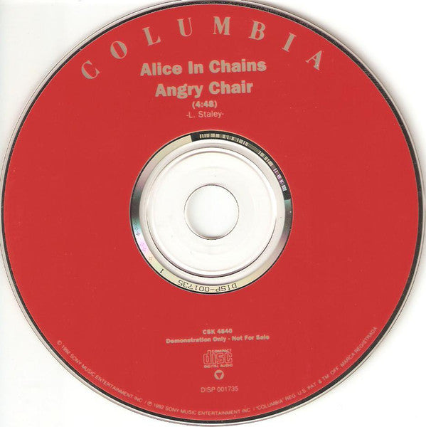 Alice In Chains : Angry Chair (CD, Single, Promo)
