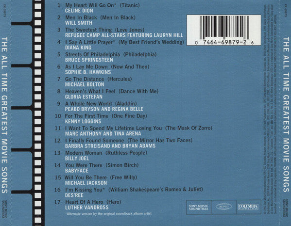 Various : The All Time Greatest Movie Songs (CD, Comp)