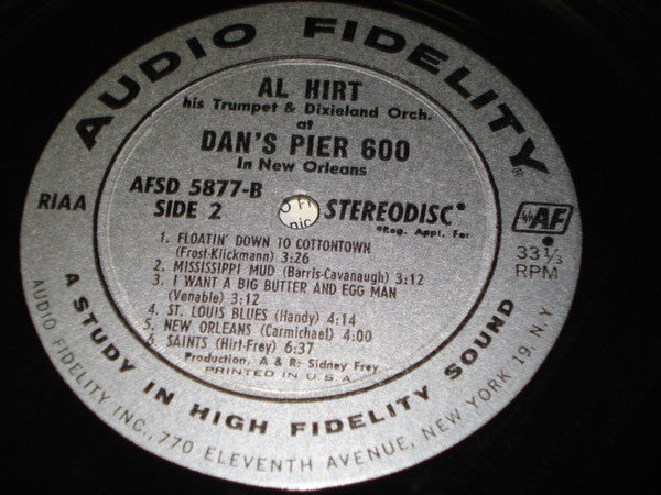 Al Hirt : Swingin' Dixie! (At Dan's Pier 600 In New Orleans) (LP, Album, Gat)