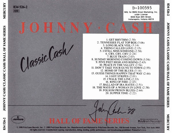 Johnny Cash : Classic Cash (CD, Club)