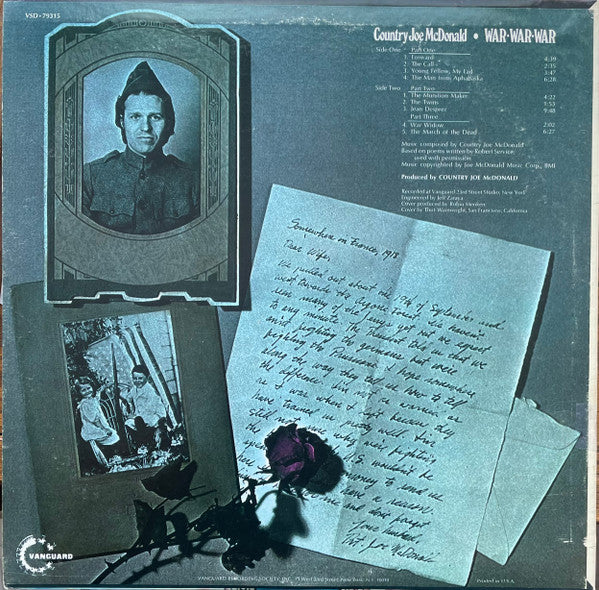 Country Joe McDonald : War War War (LP, Album, Pre)