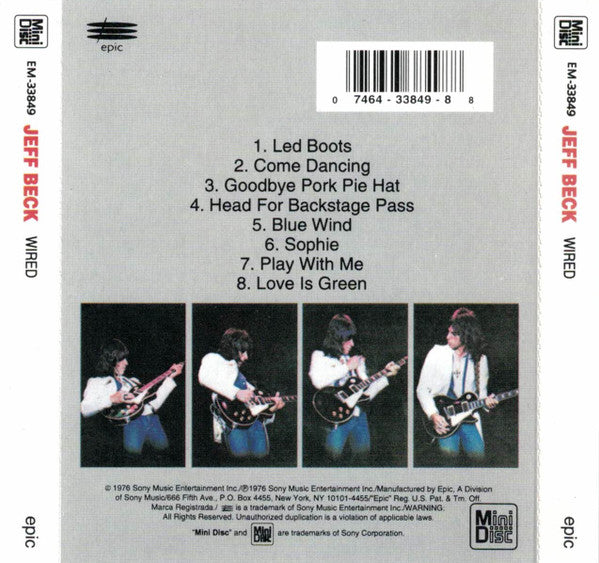 Jeff Beck : Wired (MD, Album)