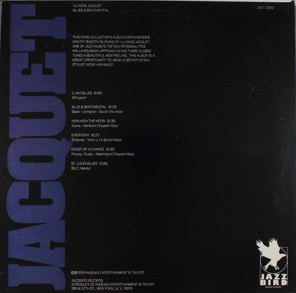 Illinois Jacquet : Blues & Sentimental (LP)