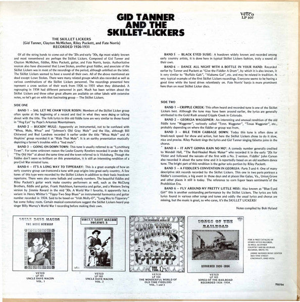 Gid Tanner And The Skillet-Lickers* : Gid Tanner And The Skillet-Lickers (LP, Comp)
