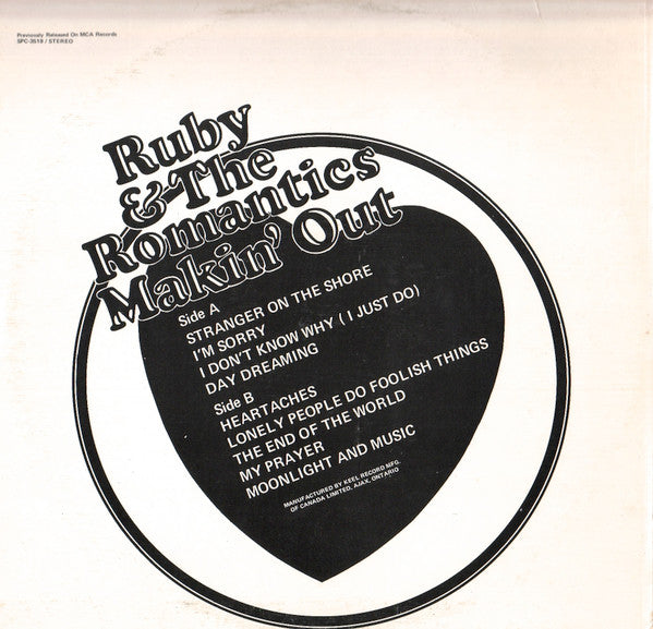 Ruby & The Romantics* : Makin' Out (LP, Album, RE)