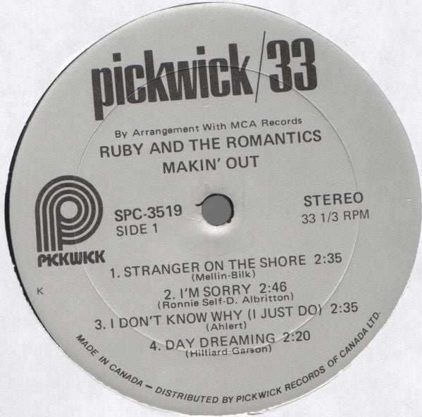 Ruby & The Romantics* : Makin' Out (LP, Album, RE)