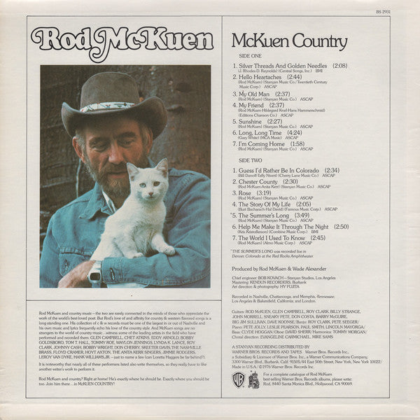 Rod McKuen : McKuen Country (LP, Album, Win)
