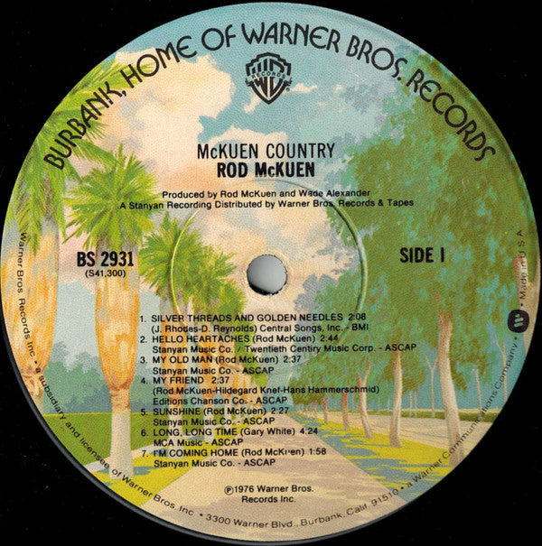Rod McKuen : McKuen Country (LP, Album, Win)