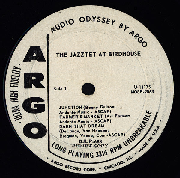 The Jazztet : At Birdhouse (LP, Album, Mono, Promo)