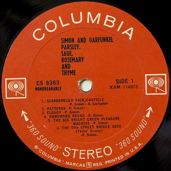 Simon & Garfunkel : Parsley, Sage, Rosemary And Thyme (LP, Album)