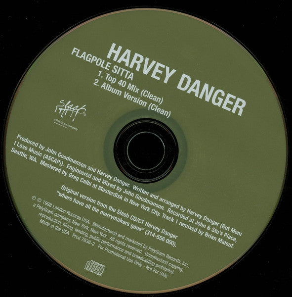 Harvey Danger (2) : Flagpole Sitta (CD, Single, Promo)
