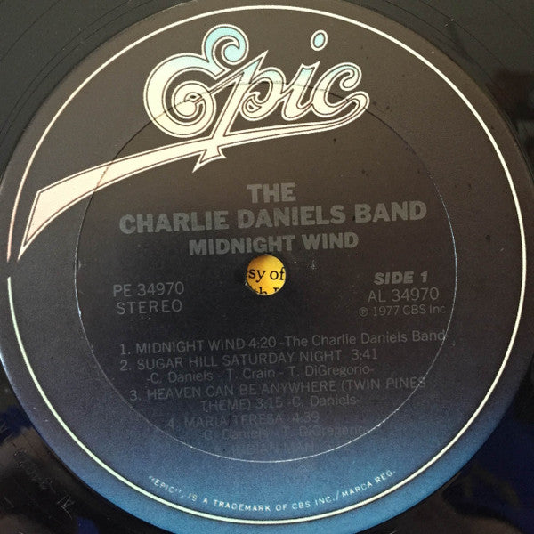 The Charlie Daniels Band : Midnight Wind (LP, RP)