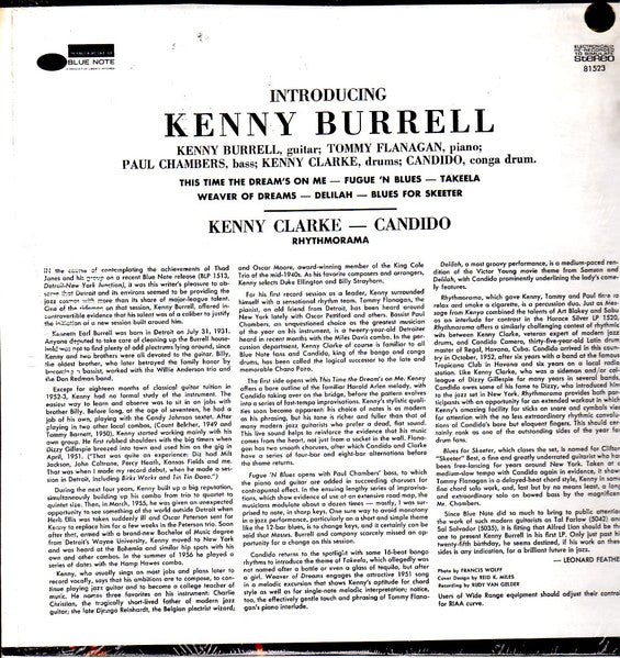 Kenny Burrell : Introducing Kenny Burrell (LP, Album, RE)