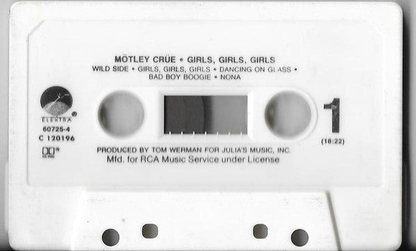 Mötley Crüe : Girls, Girls, Girls (Cass, Album, Club)