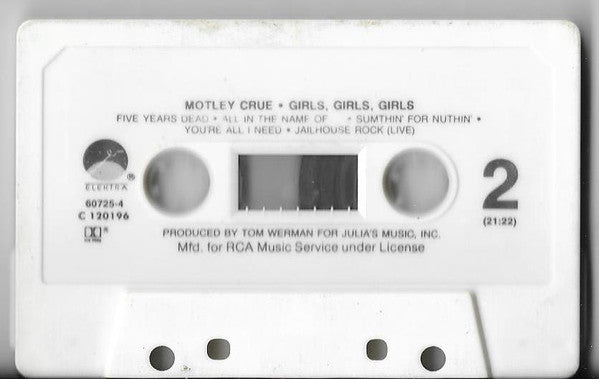 Mötley Crüe : Girls, Girls, Girls (Cass, Album, Club)