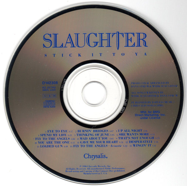 Slaughter : Stick It To Ya (CD, Album, Club)