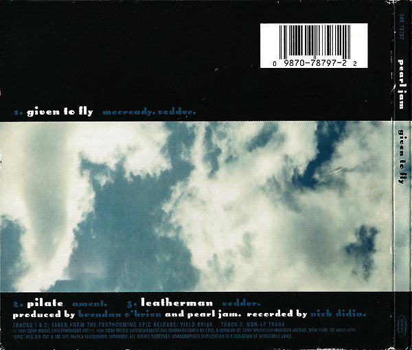 Pearl Jam : Given To Fly (CD, Single, Dig)