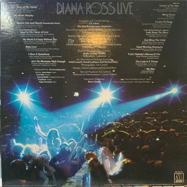 Diana Ross : Diana Ross Live At Caesars Palace (LP, Album, Promo, Hol)