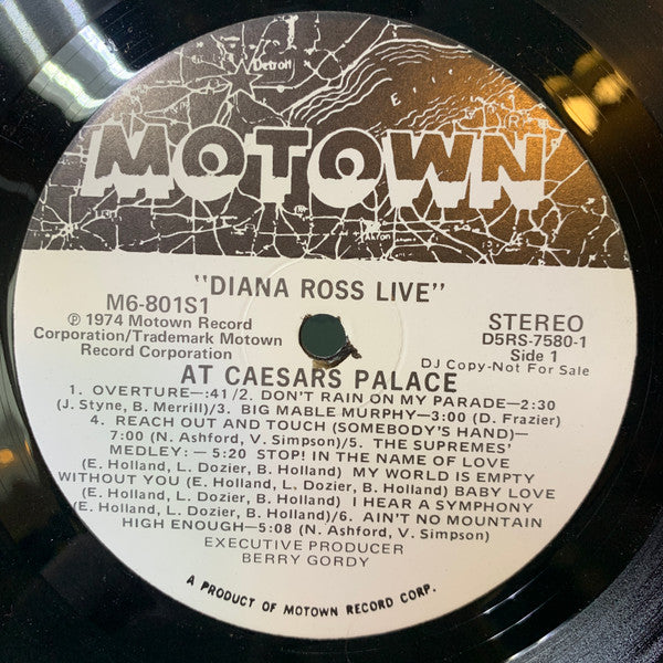 Diana Ross : Diana Ross Live At Caesars Palace (LP, Album, Promo, Hol)