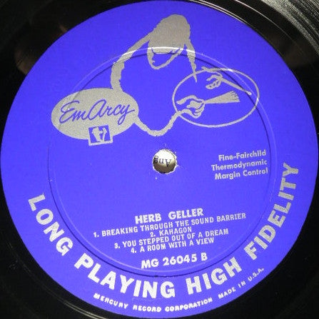 Herb Geller : Herb Geller Plays (10", Album, Mono)