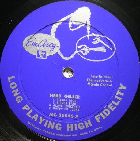 Herb Geller : Herb Geller Plays (10", Album, Mono)