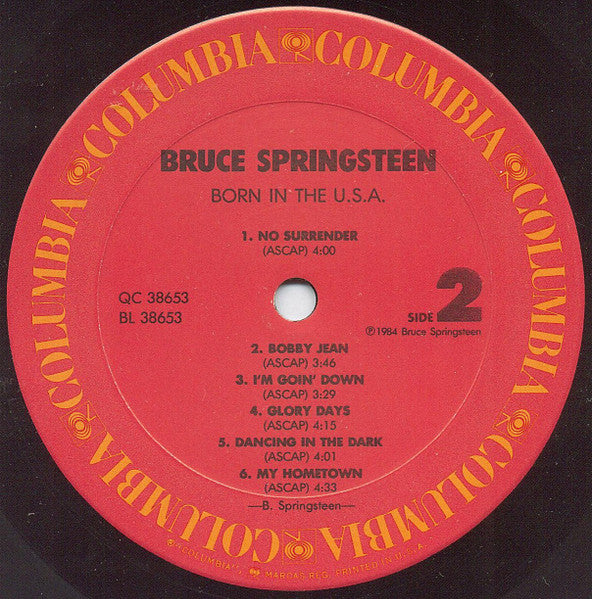Bruce Springsteen : Born In The U.S.A. (LP, Album, RE, Car)