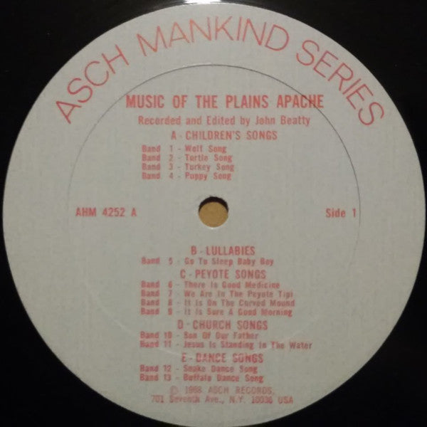 John Beatty (4) : Music Of The Plains Apache (LP)