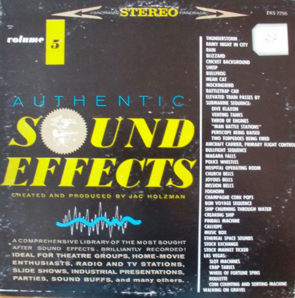 Jac Holzman : Authentic Sound Effects Volume 5 (LP, RE)