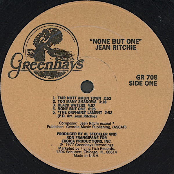 Jean Ritchie : None But One (LP, Album, RE)