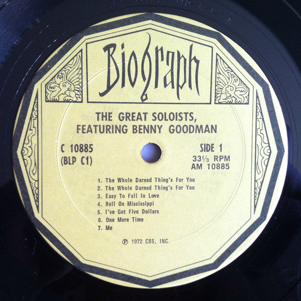 Benny Goodman : The Great Soloists 1929-33 Featuring Benny Goodman (LP, Comp)